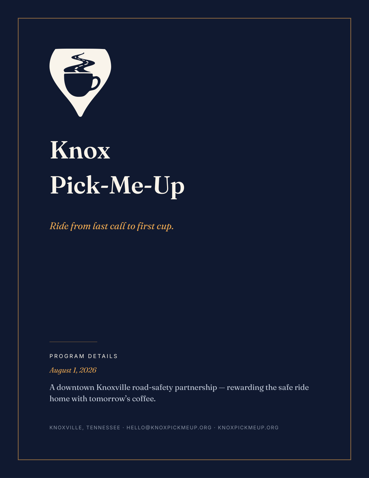 Cover of the Knox Pick-Me-Up Program Details booklet